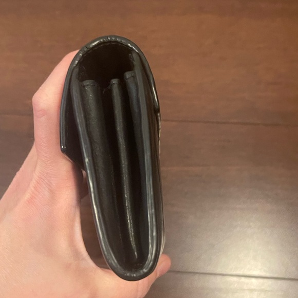 chloe Black Quilted Leather long Wallet gold turn lock hardware - Picture 5 of 10